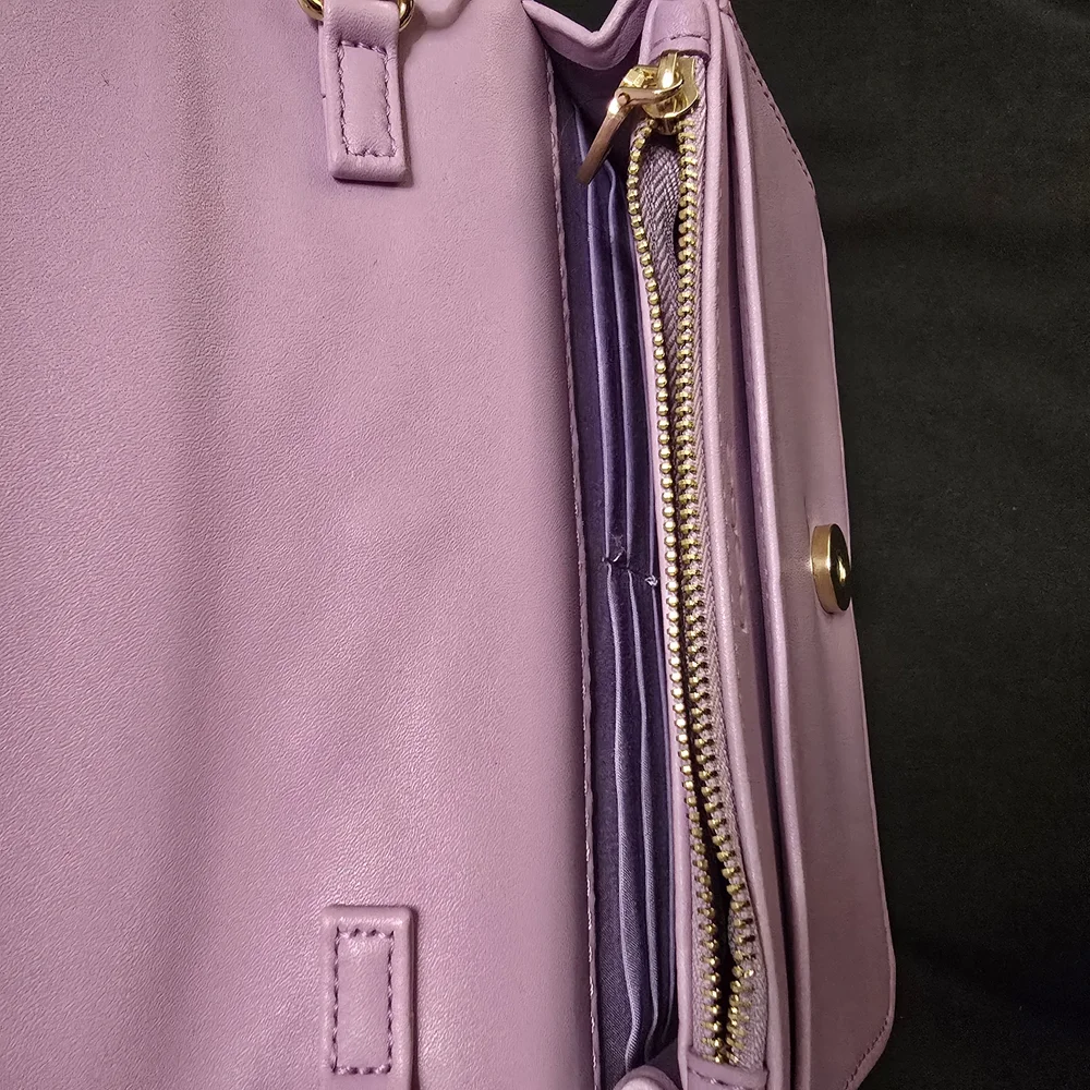 Bebe Purple Quilted Crossbody Bag - Picture 5 of 5